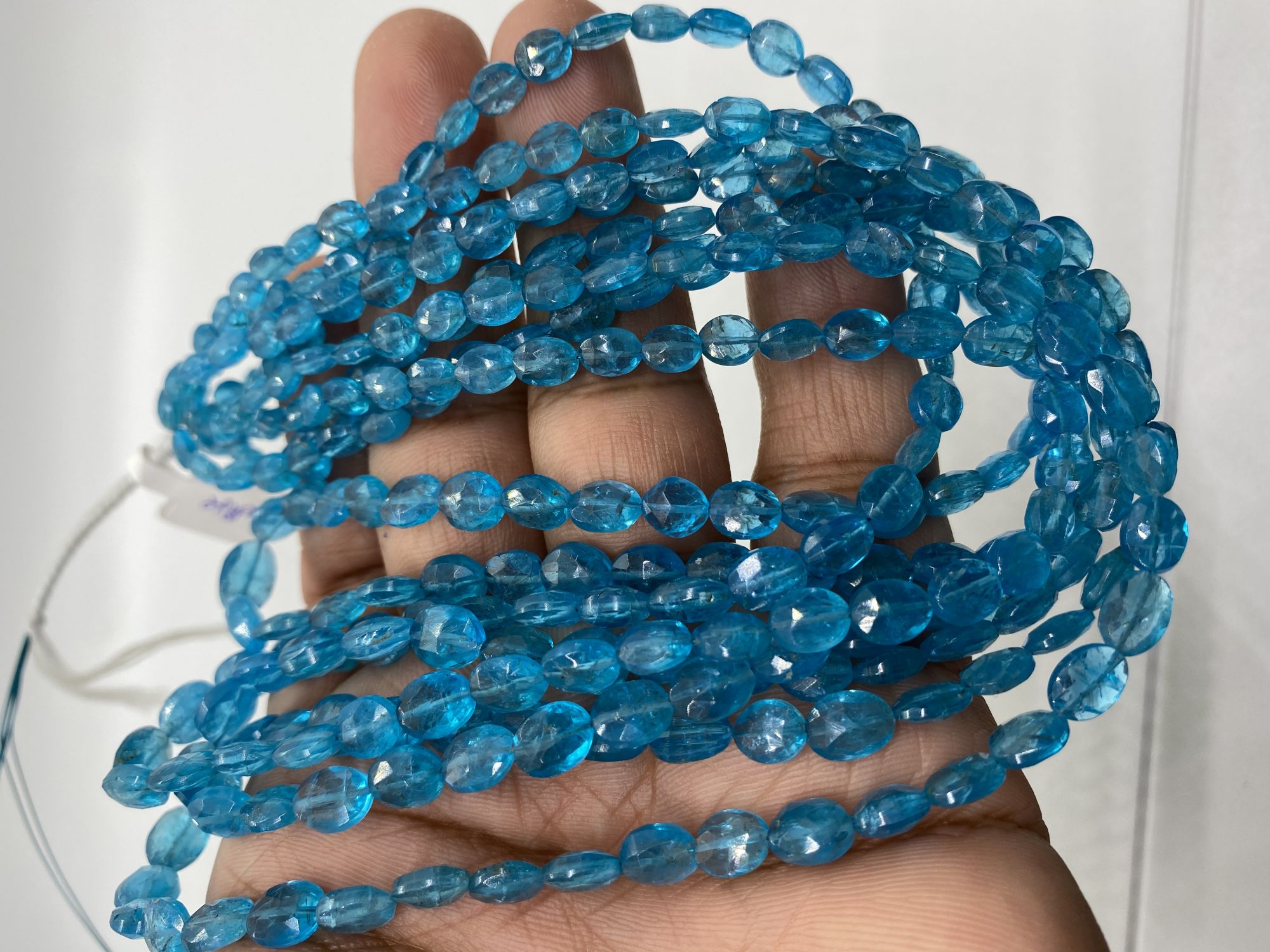 Peacock Apatite Ovals Faceted