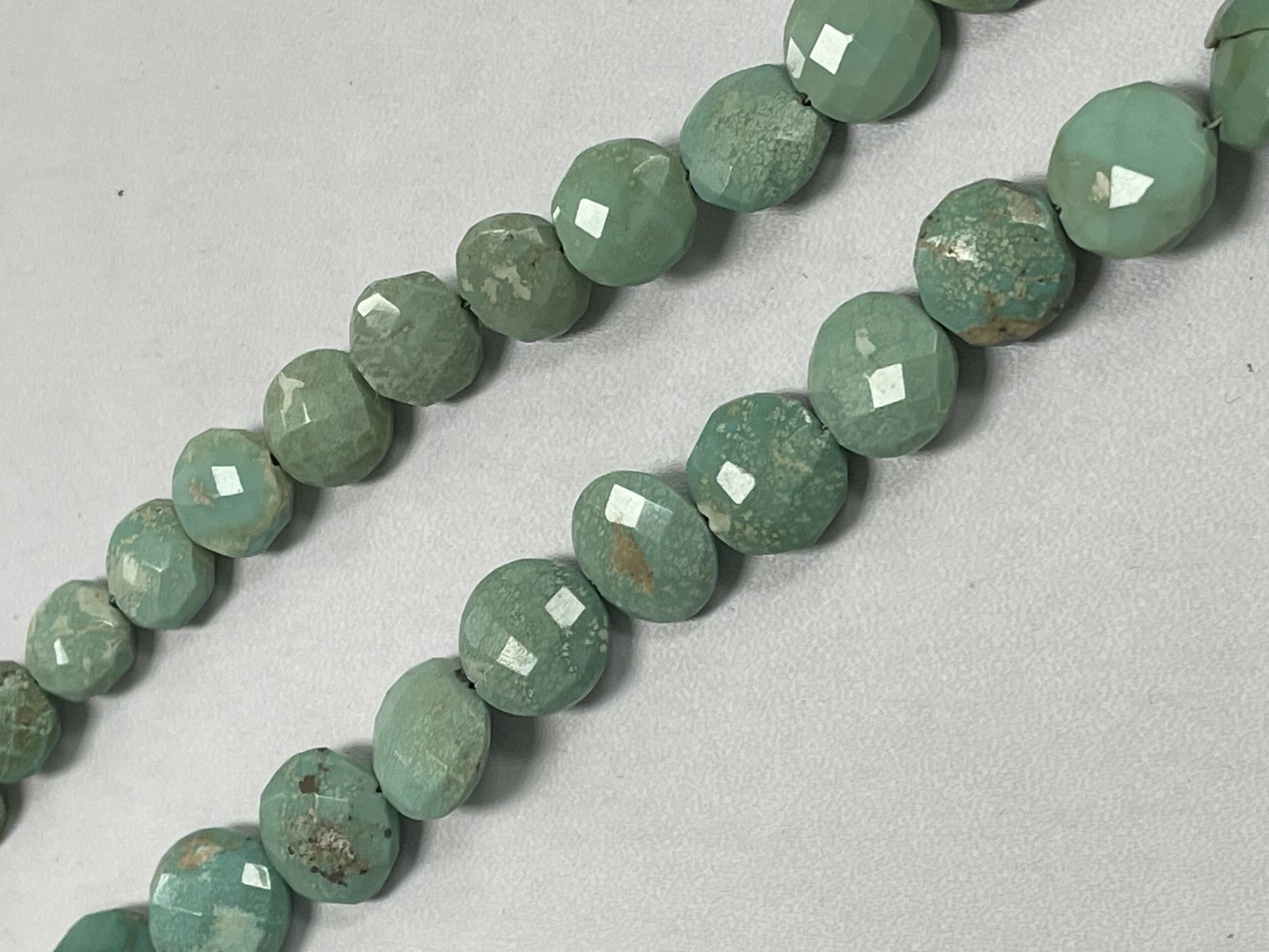Natural Turquoise Coin Faceted