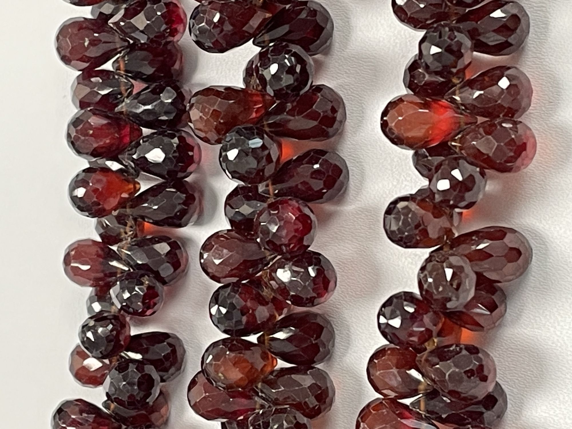 Hessonite Garnet Drop Faceted