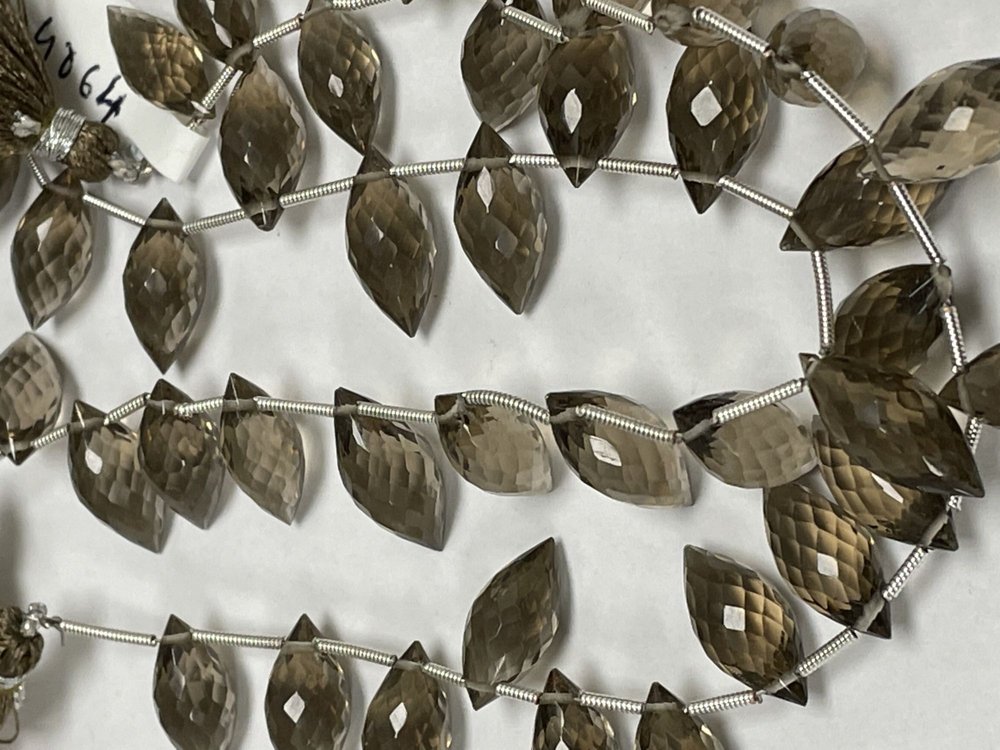 Brown Hydro Quartz Puff Marquise Faceted