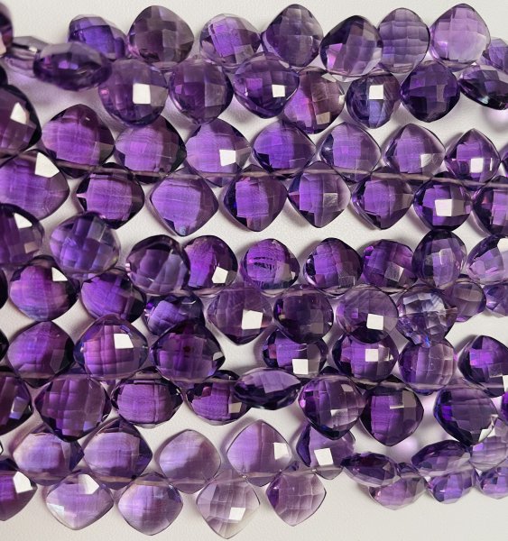 Purple Amethyst Cushion Faceted