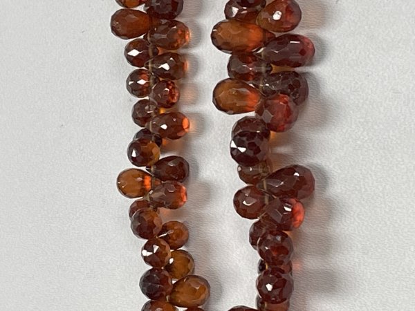 Hessonite Garnet Drop Faceted