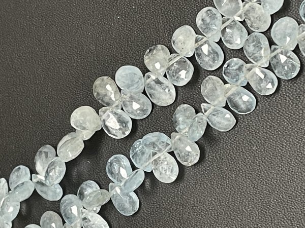 Aquamarine Pear Faceted