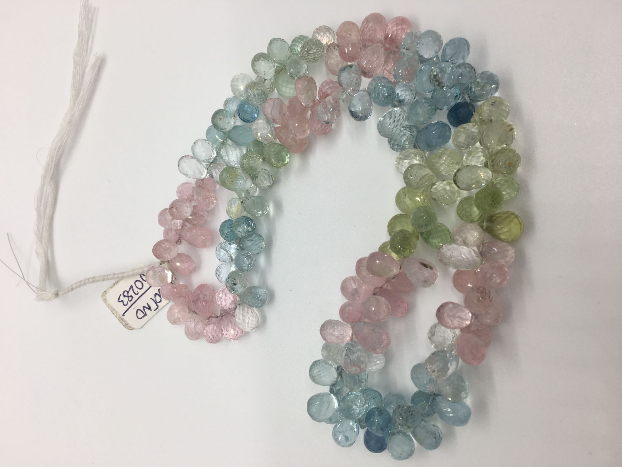 Natural Multi Aquamarine Drops Faceted