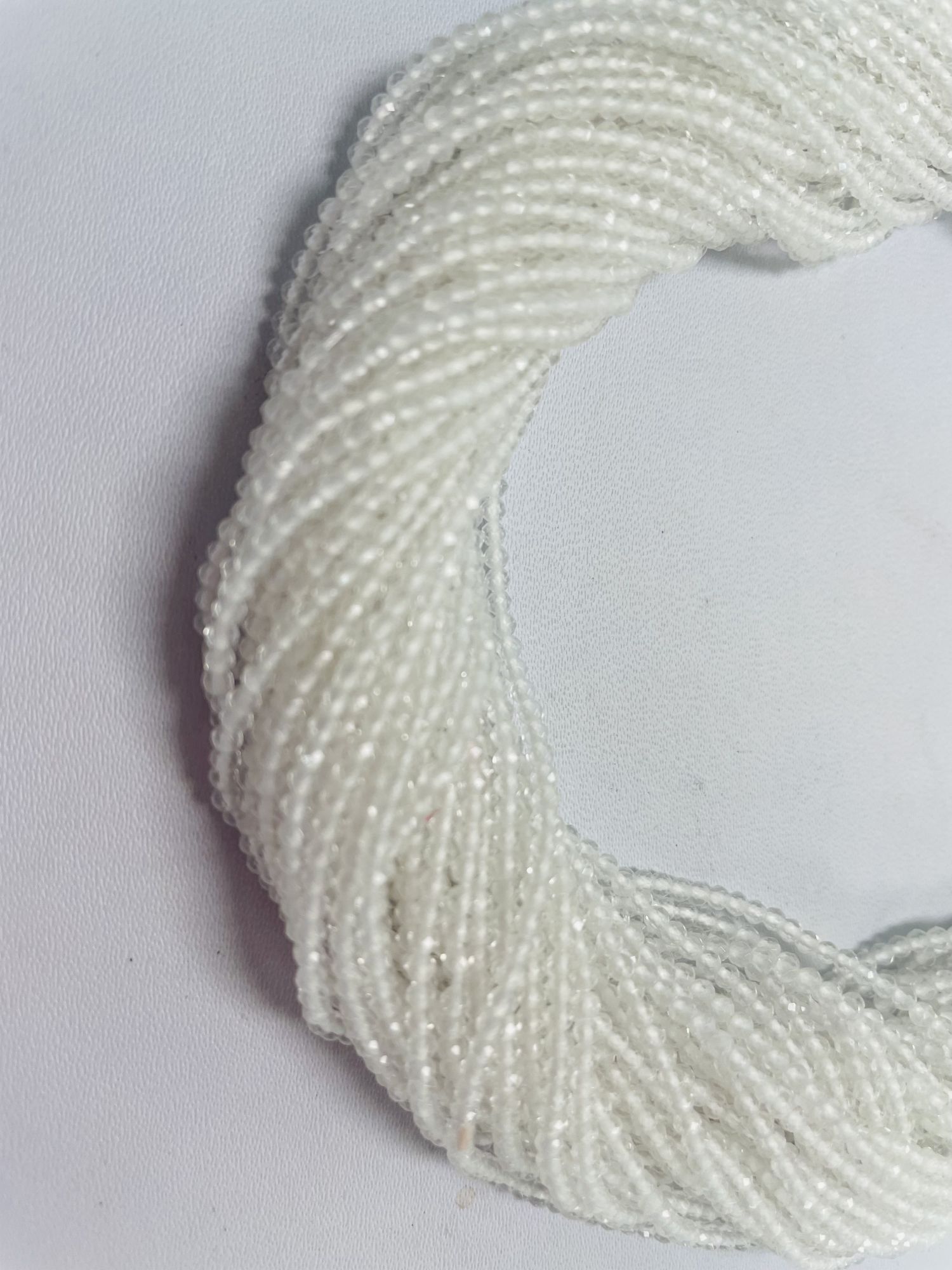 Crystal Quartz Rondelle Faceted