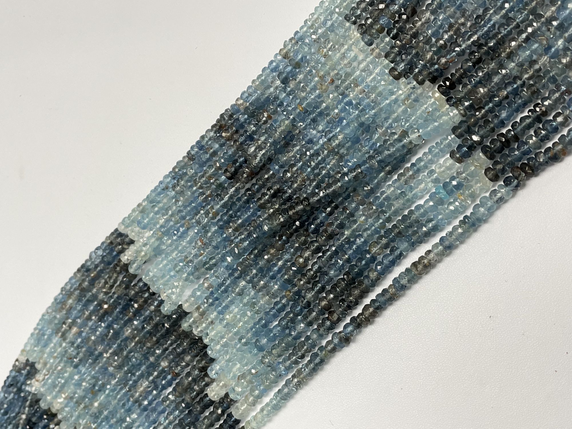 Copper Aquamarine Rondelle Faceted