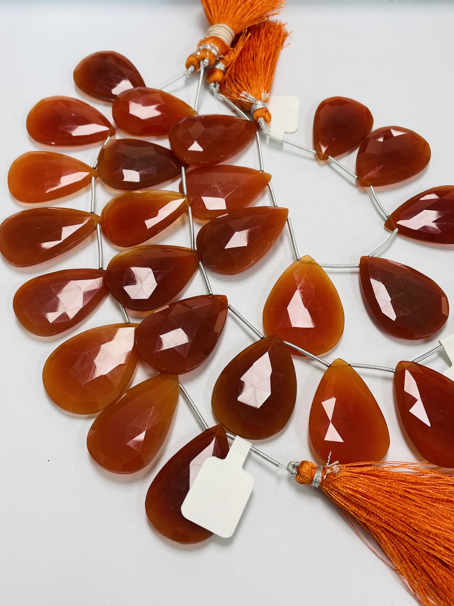 Carnelian Pear Faceted