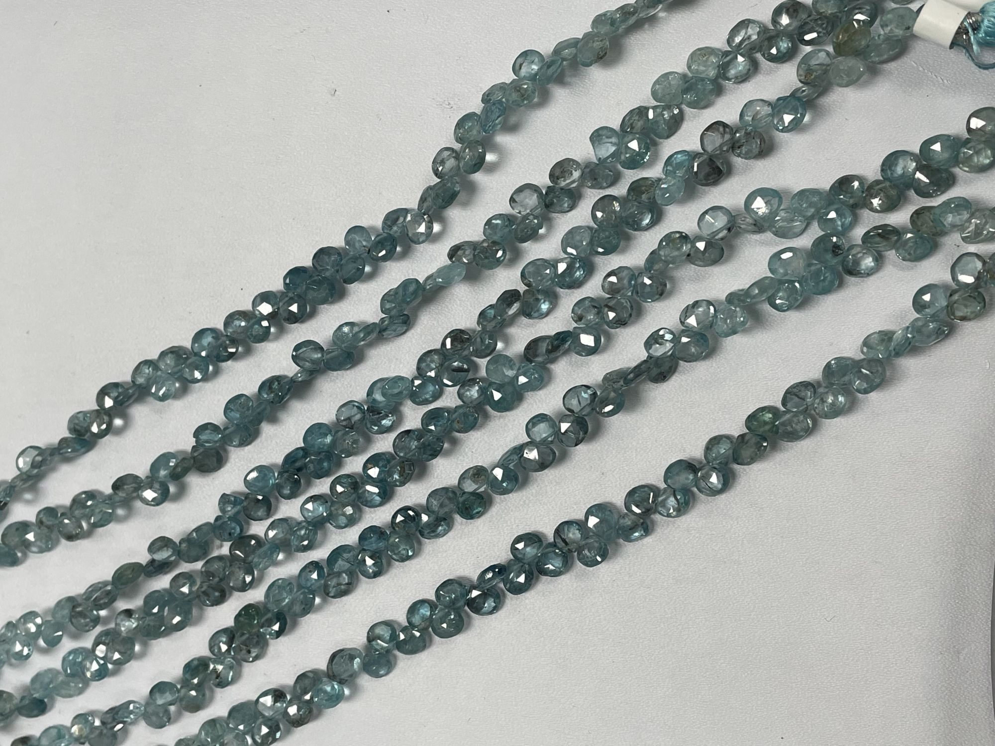 Blue Zircon Heart Faceted