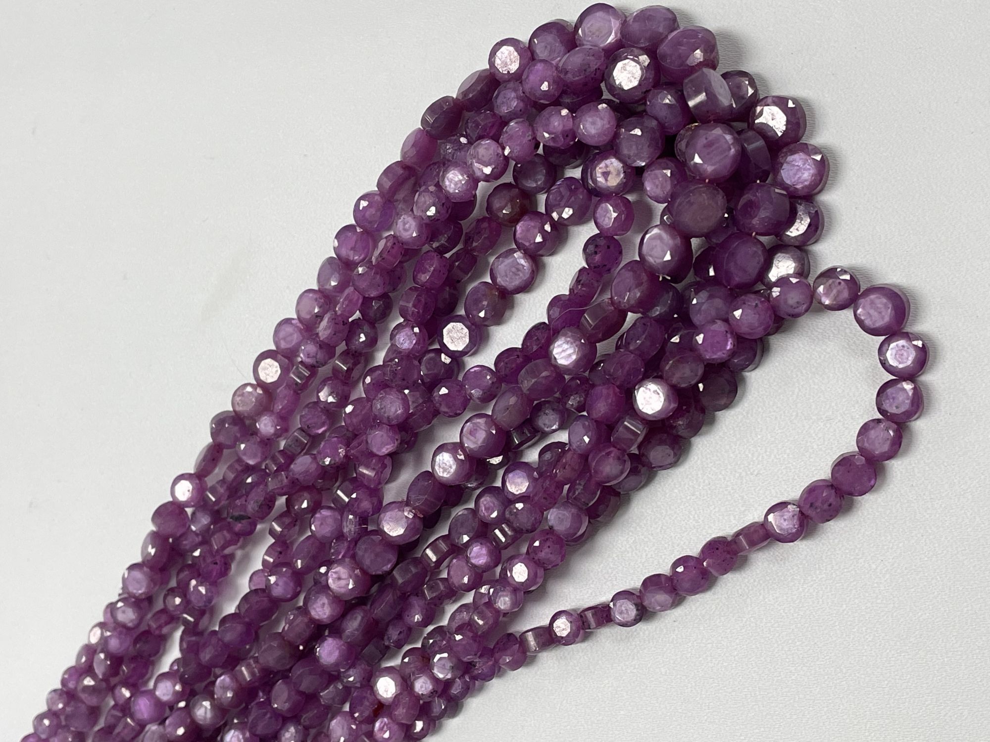 Star Ruby Coin Faceted