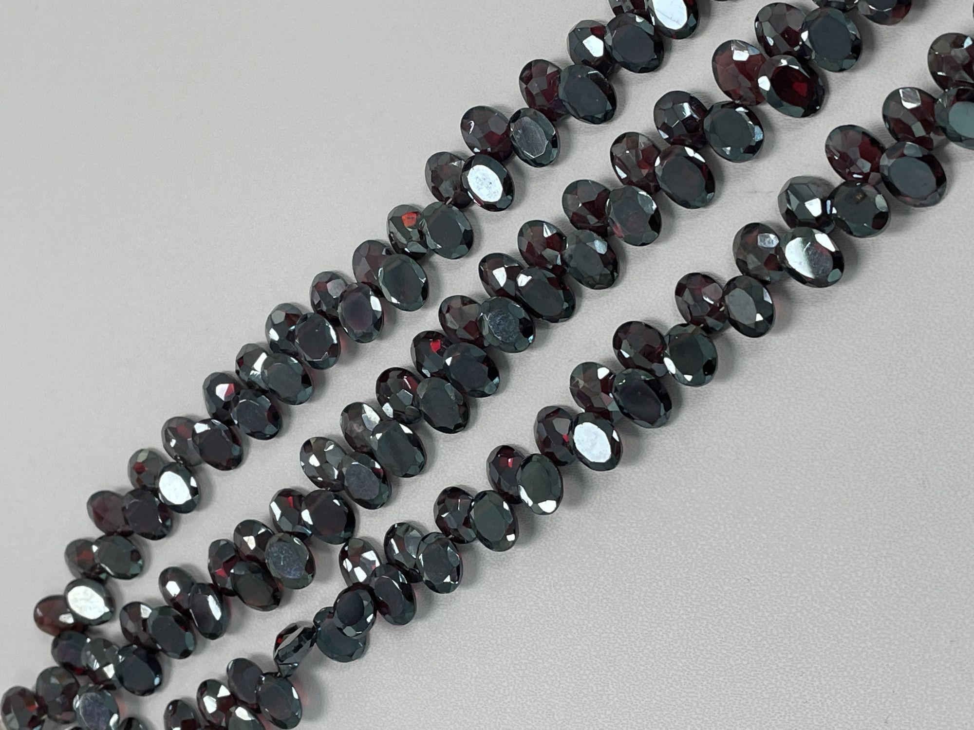 Mystic Red Garnet Oval Faceted