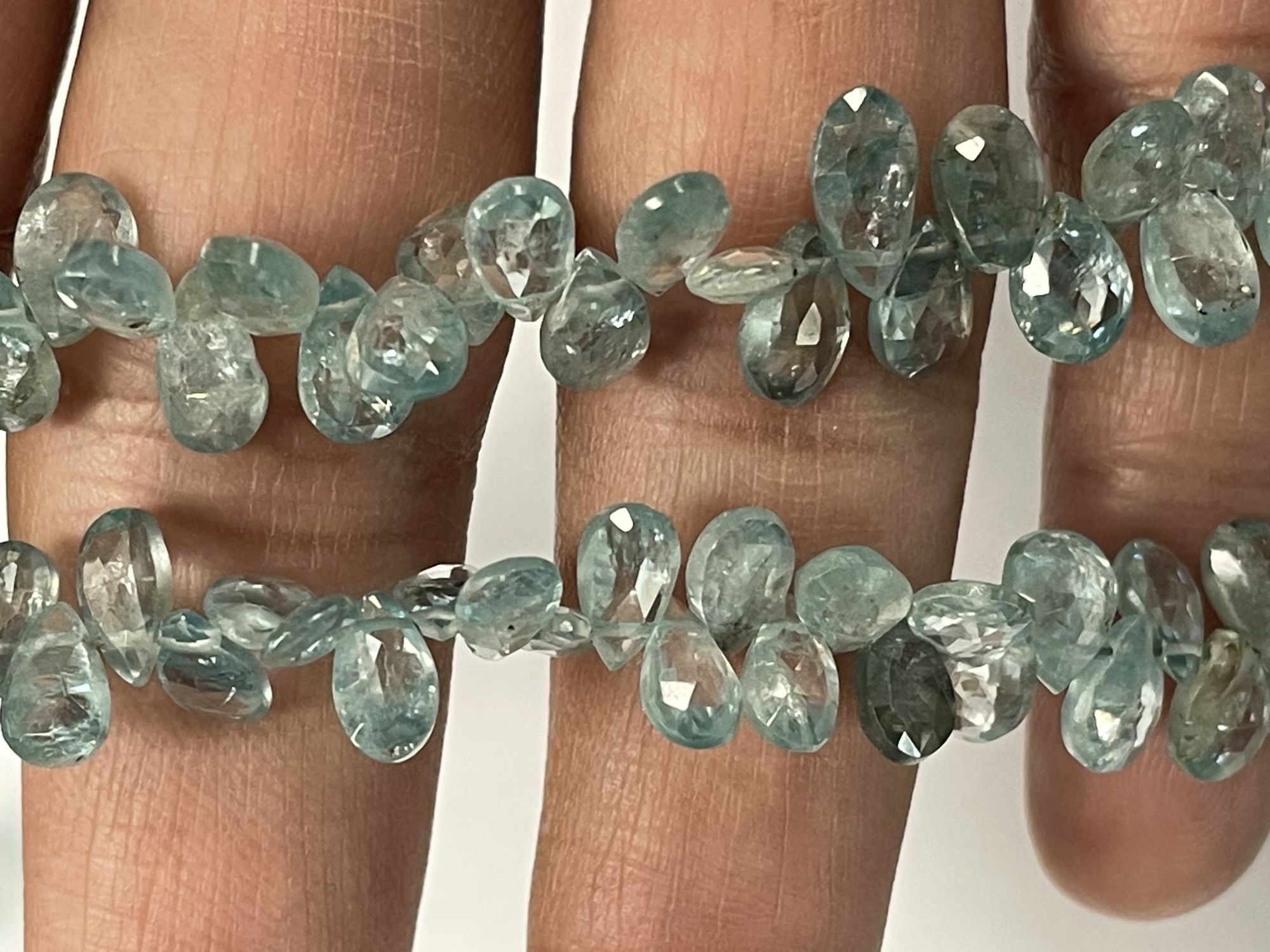 Blue Zircon Pear Faceted