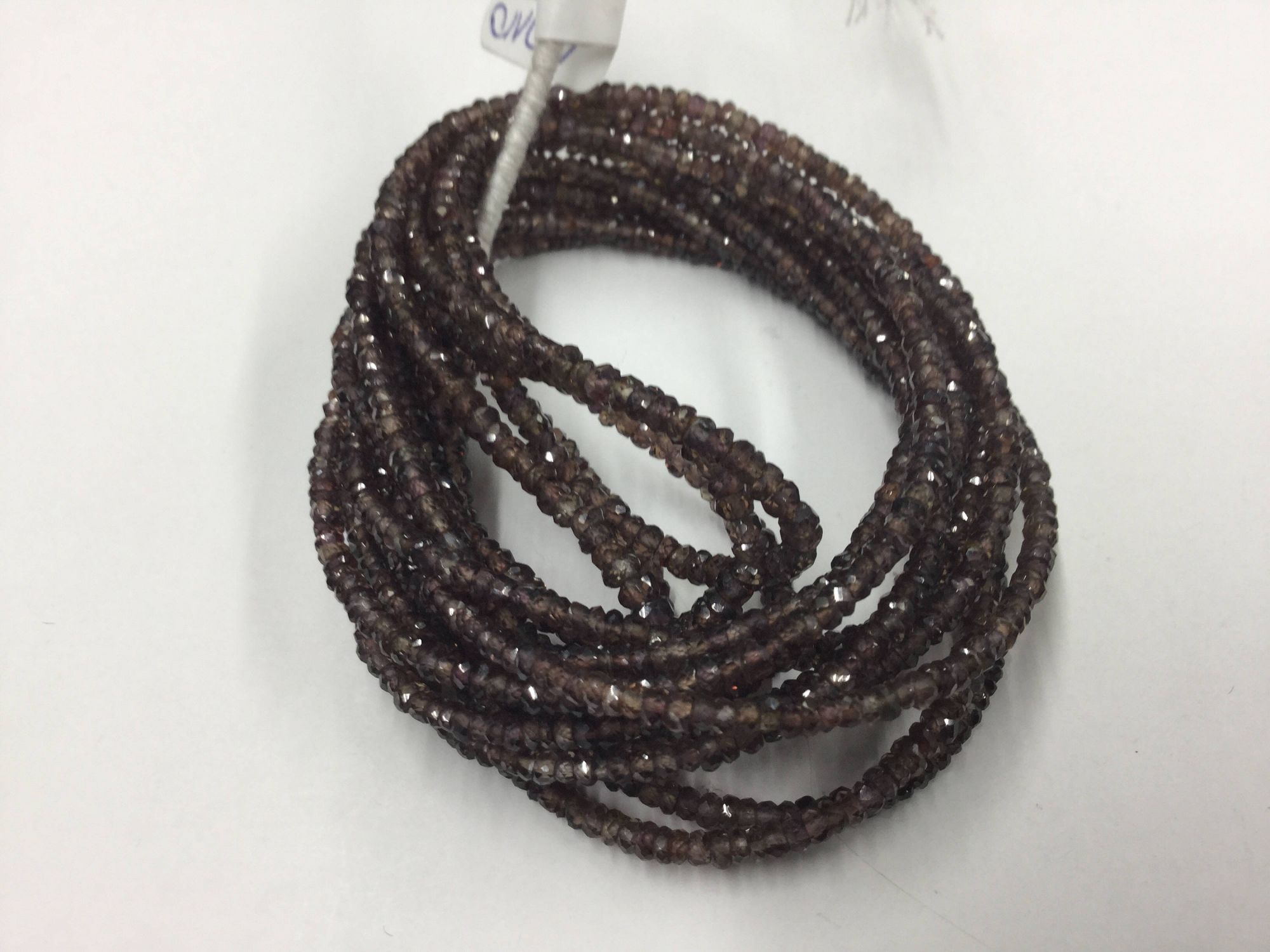 Dark Brown Sapphire Rondelles Faceted
