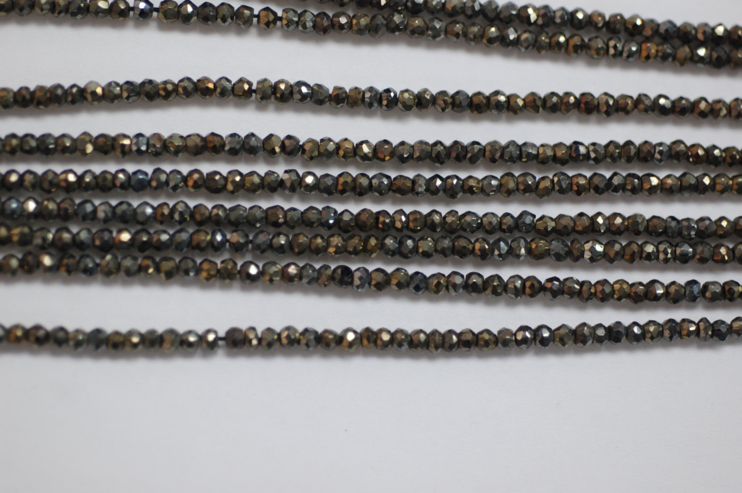 Dark Brown Spinal Rondelle Faceted