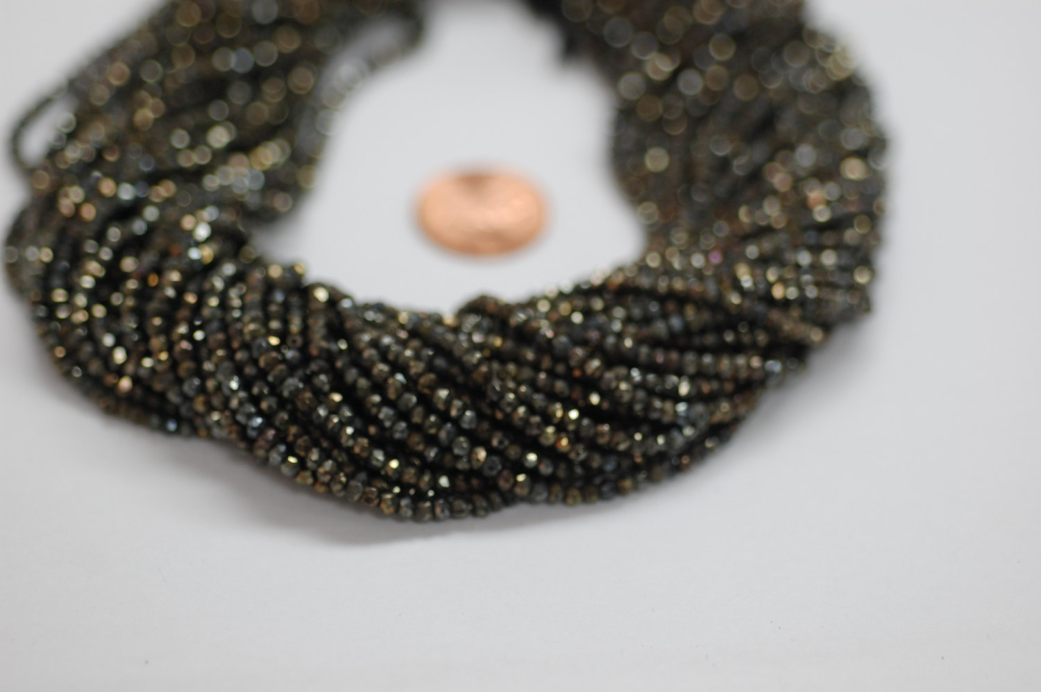 Dark Brown Spinal Rondelle Faceted