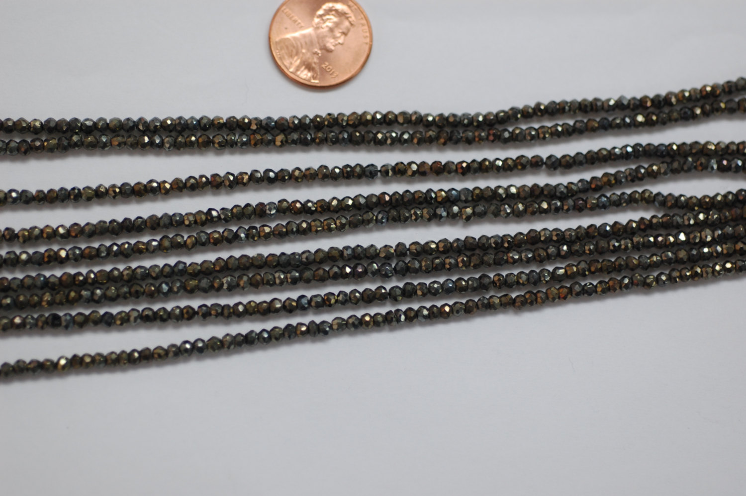 Dark Brown Spinal Rondelle Faceted