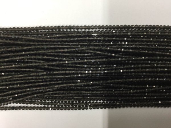 Dark Green Quartz Rondelles Faceted