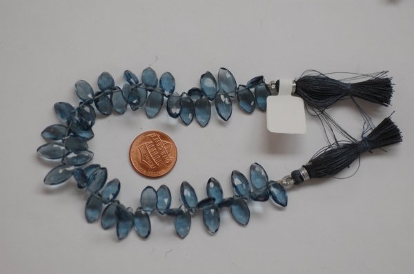 Dark Grey Hydro Quartz Maquise Faceted