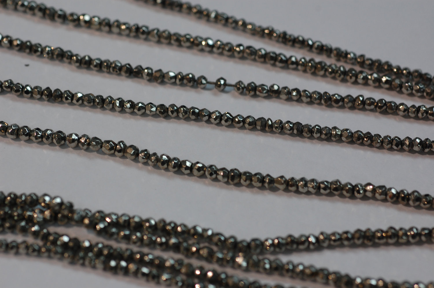 Dark Silver Pyrite Rondelle