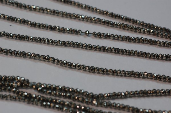 Dark Silver Pyrite Rondelle