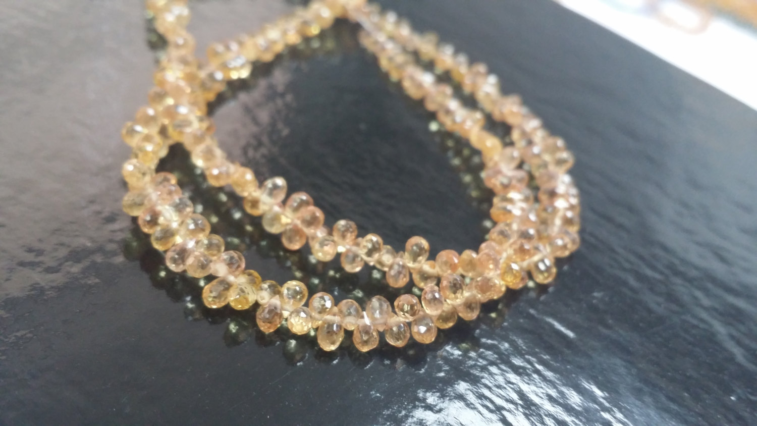 Dark Yellow Madagascar Sapphire Drops