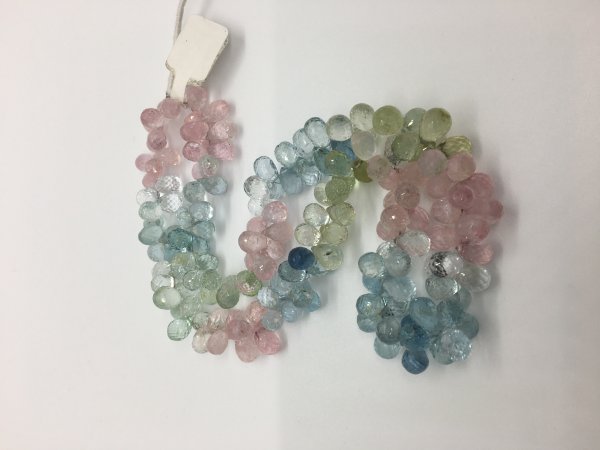 Natural Multi Aquamarine Drops Faceted