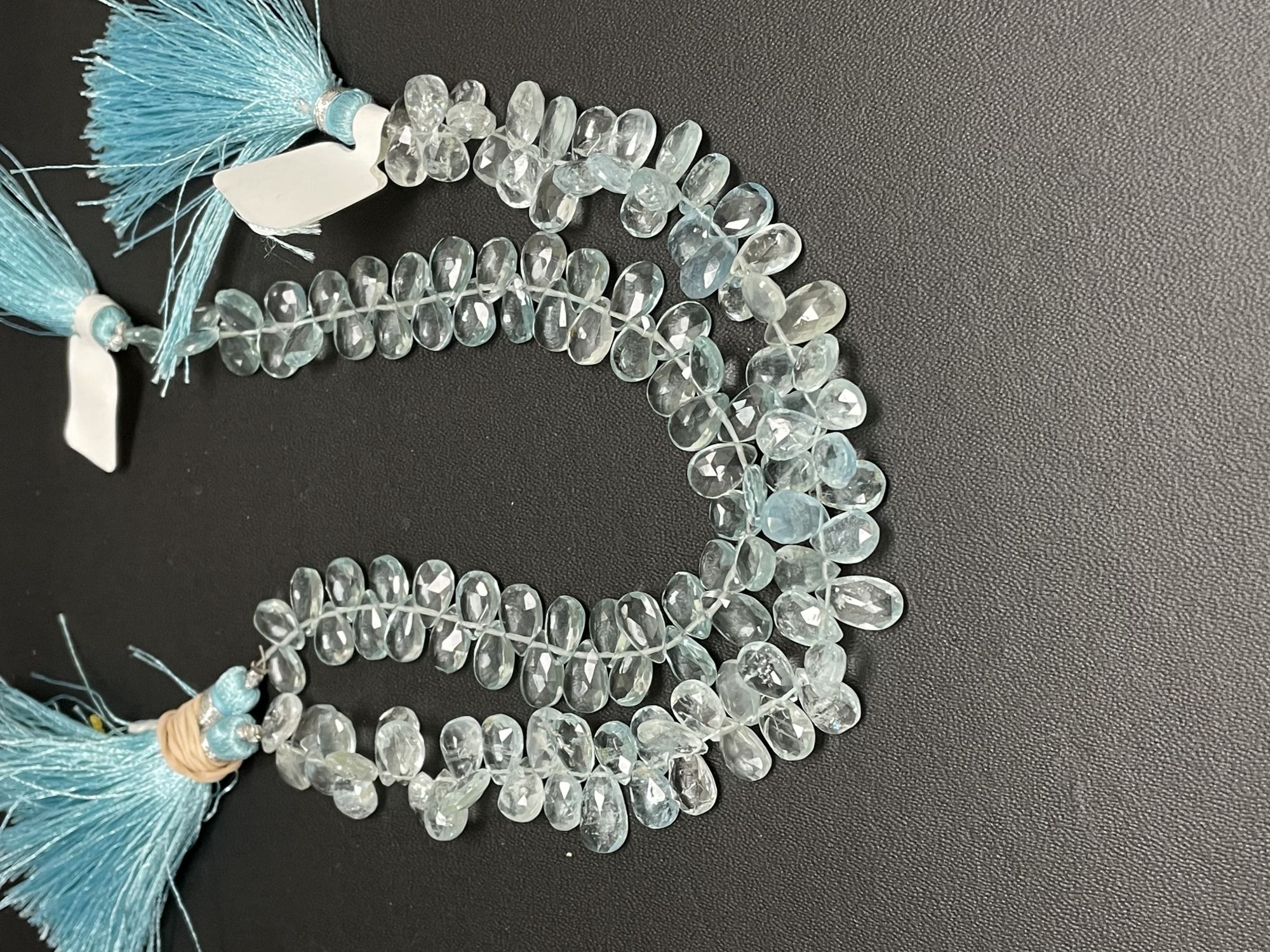 Aquamarine Pear Faceted