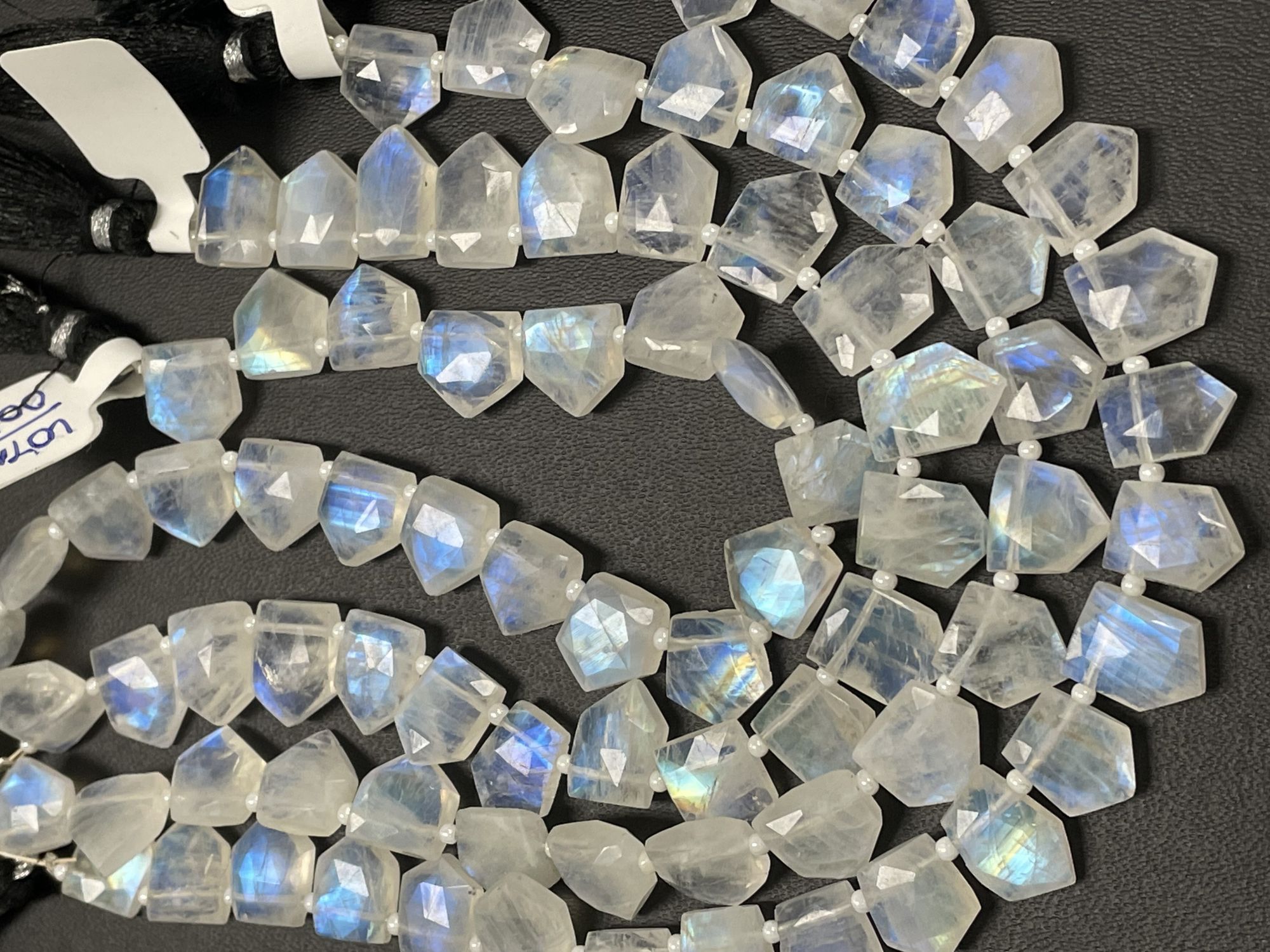 Rainbow Moonstone Fan Cut Faceted