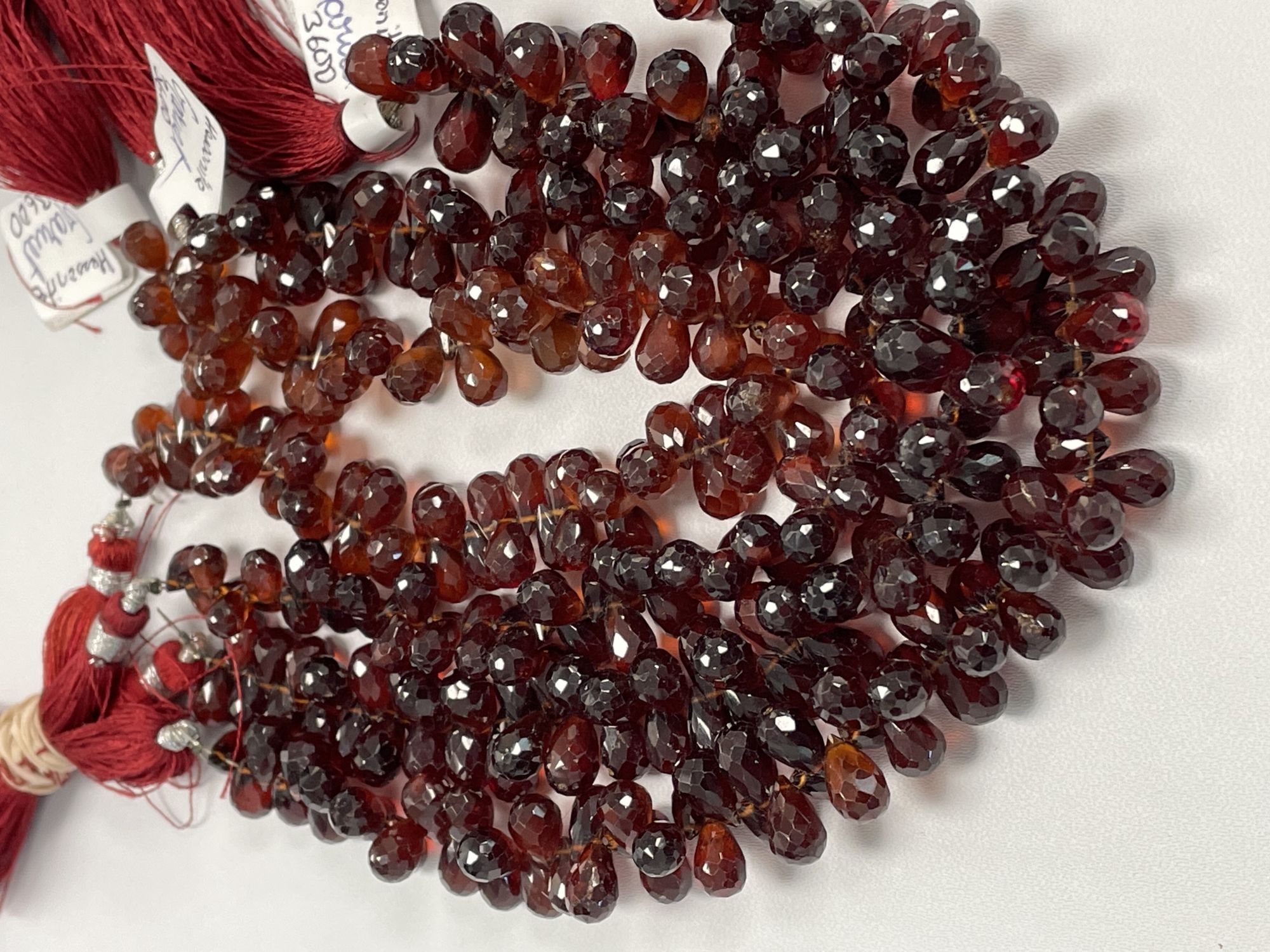 Hessonite Garnet Drop Faceted