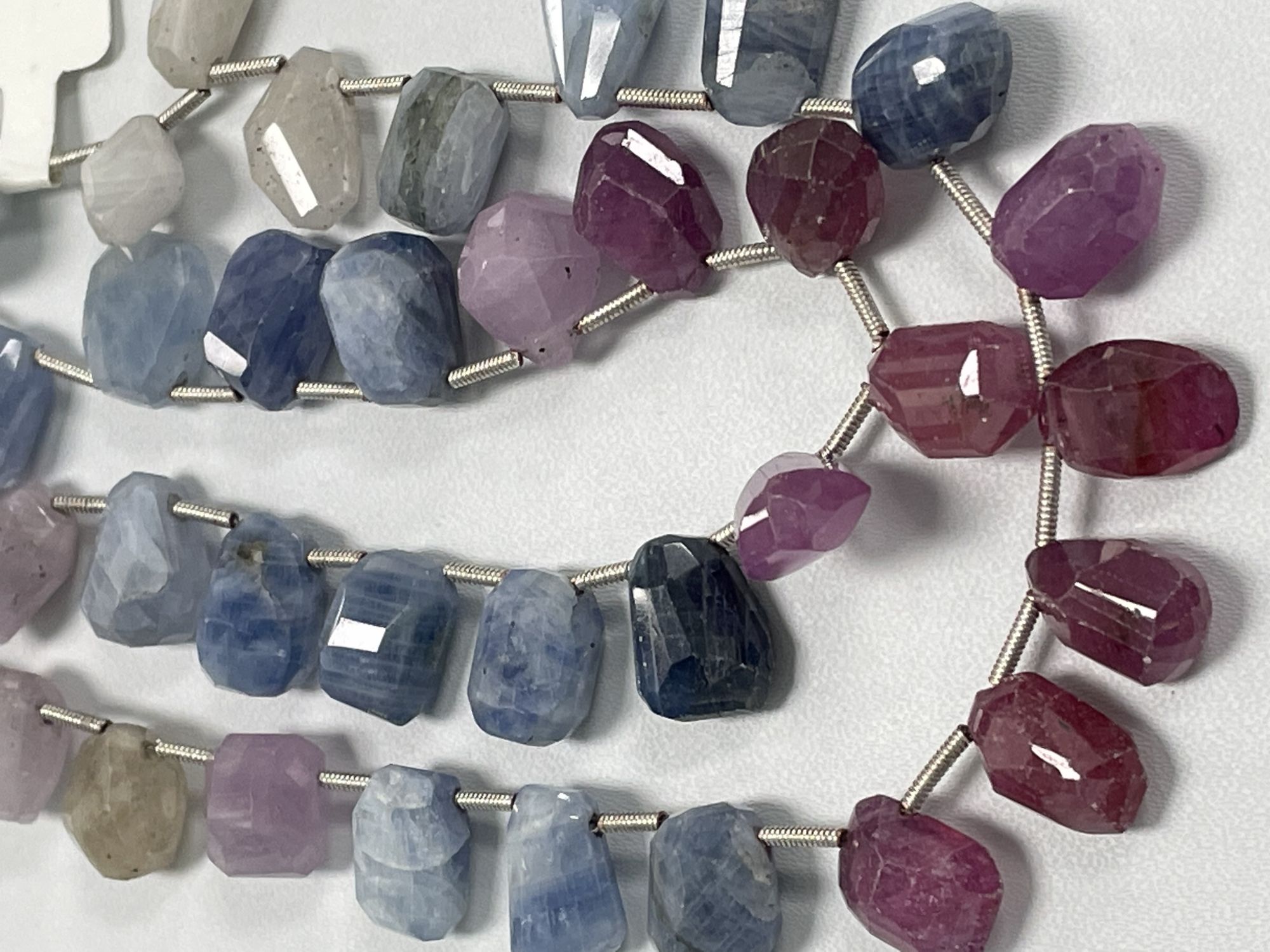 Multi Color Sapphire Nugget Faceted