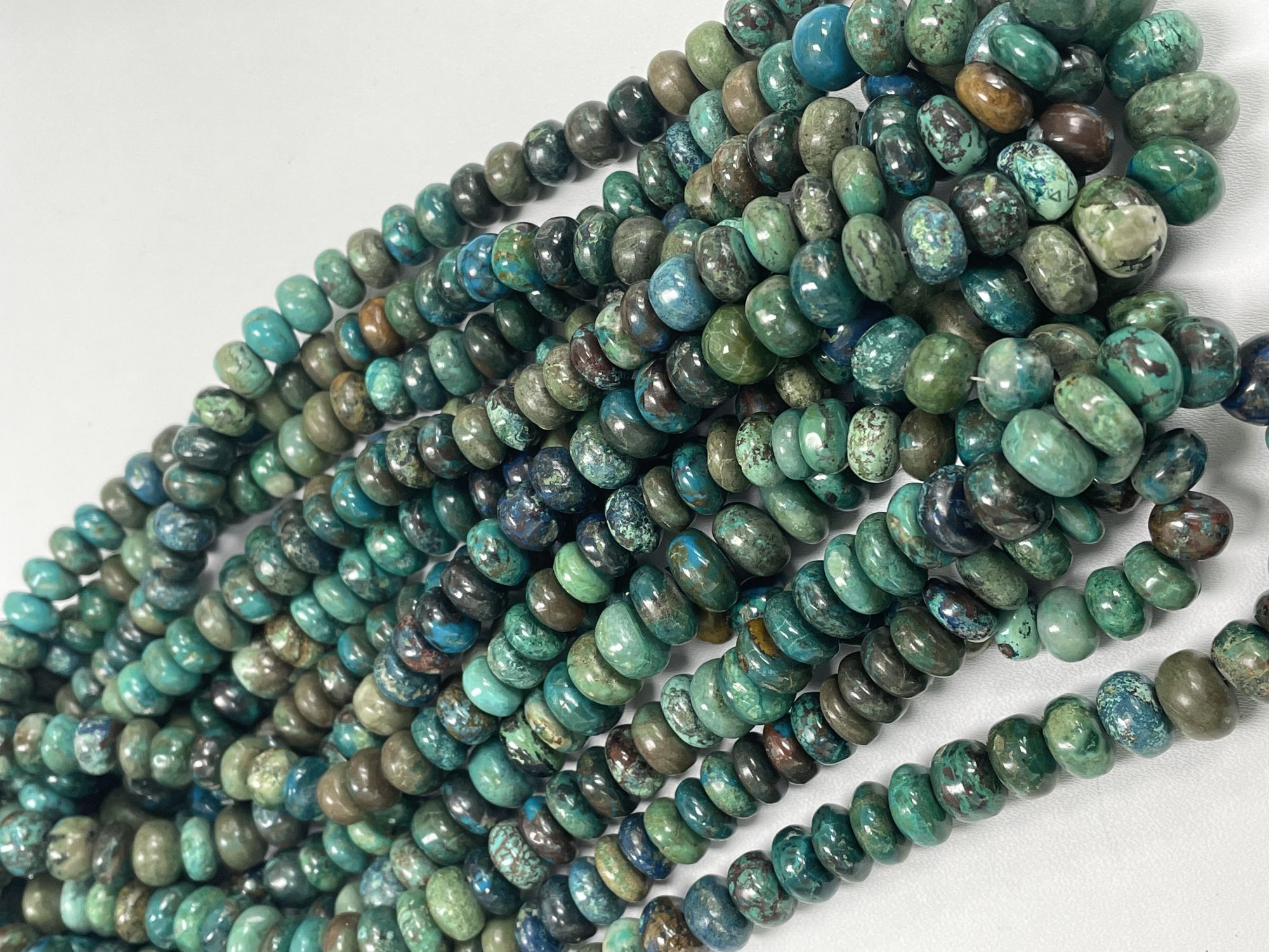 Chrysocolla Rondelle Smooth