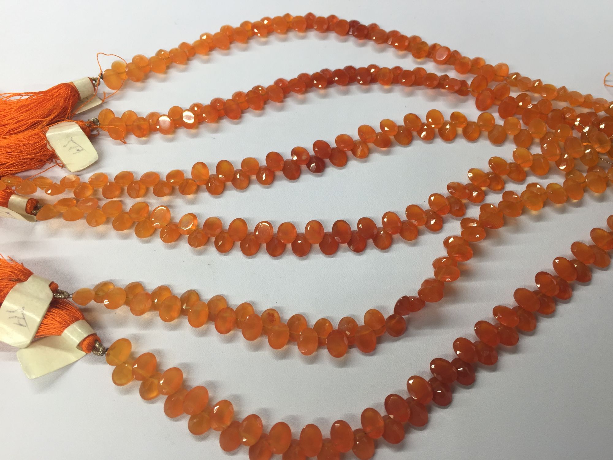 Carnelian Ovals Faceted