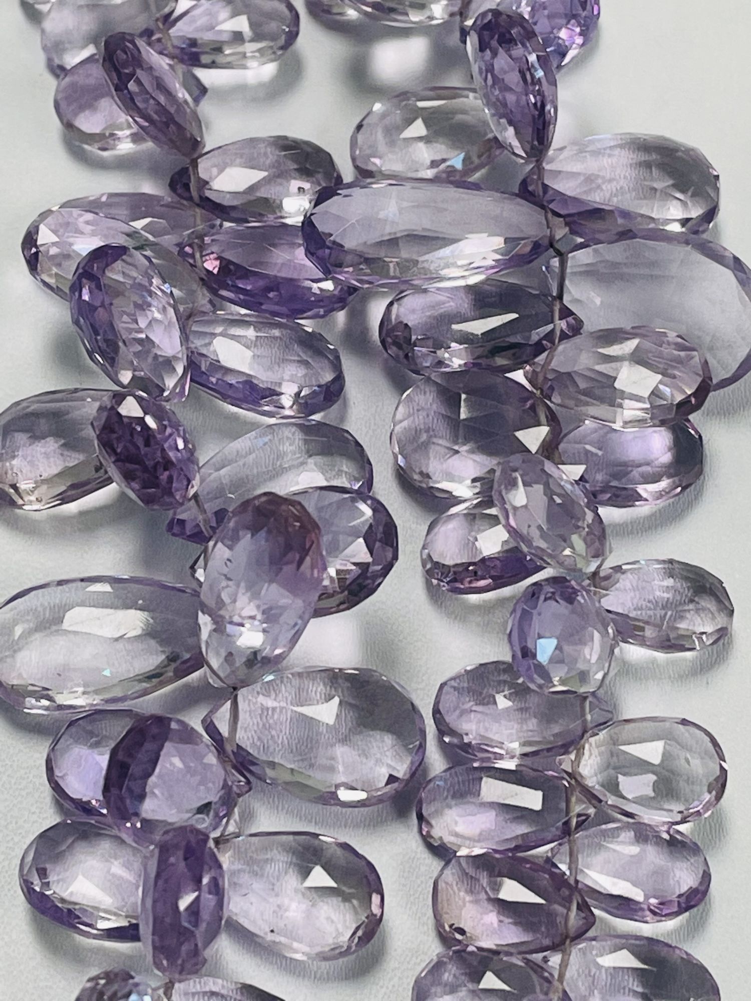 Pink Amethyst Pear Faceted