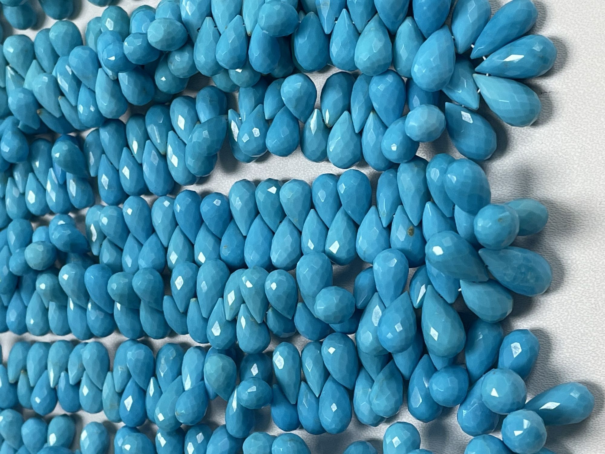 Turquoise Drop Faceted
