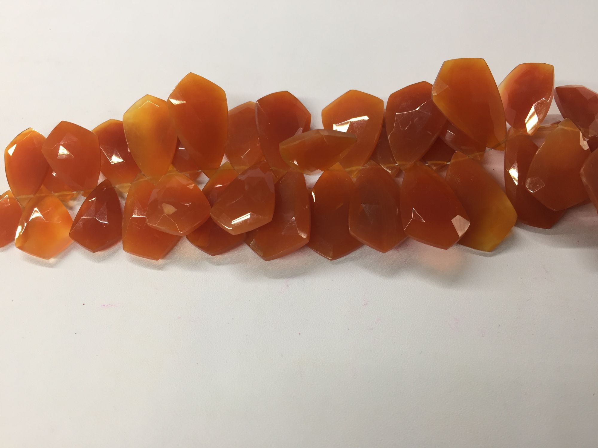 Carnelian kite shape Faceted