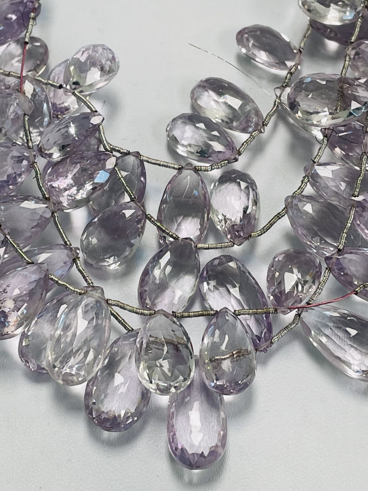 Pink Amethyst Pear Faceted