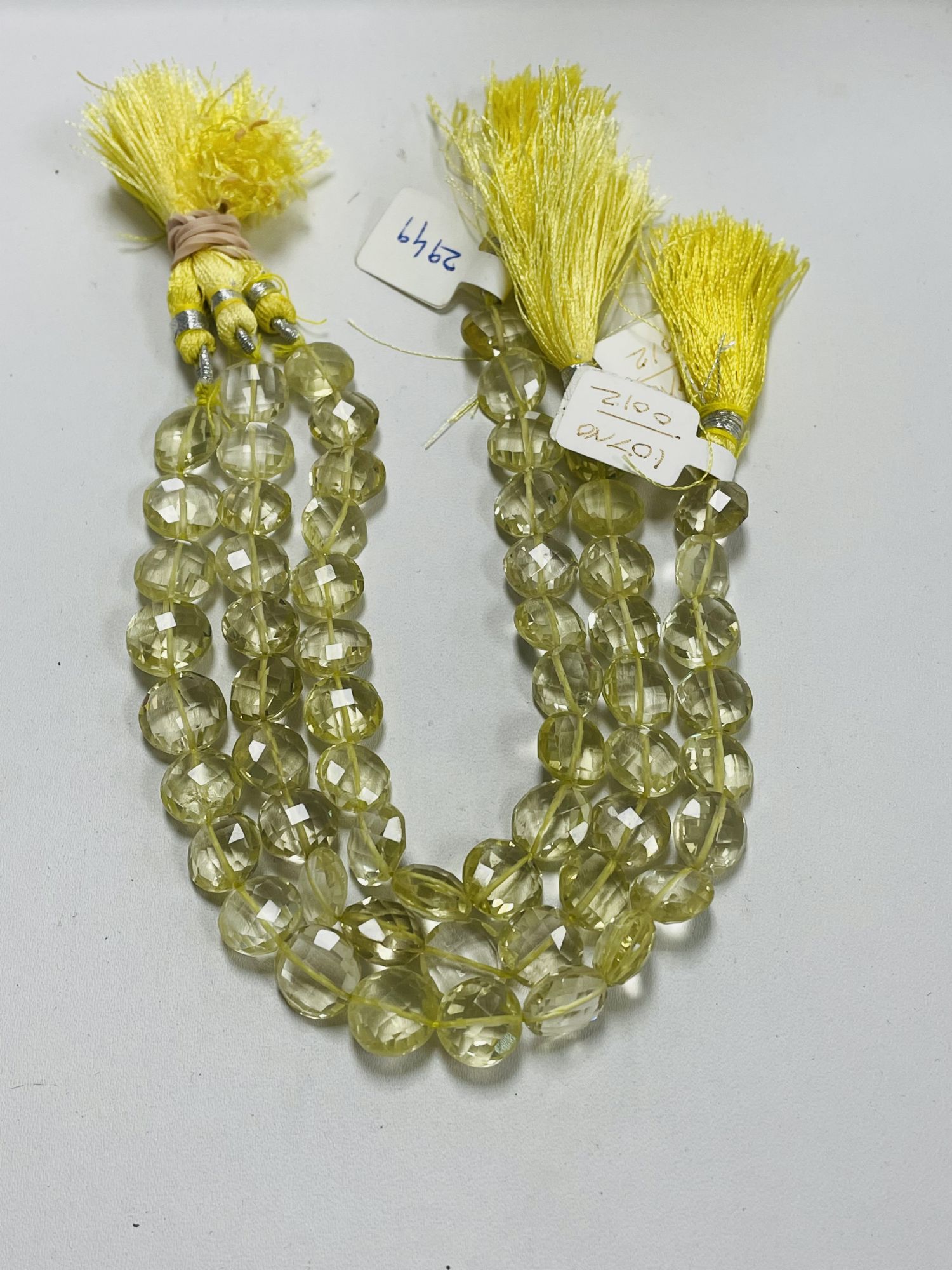 Lemon Quartz Coin Faceted