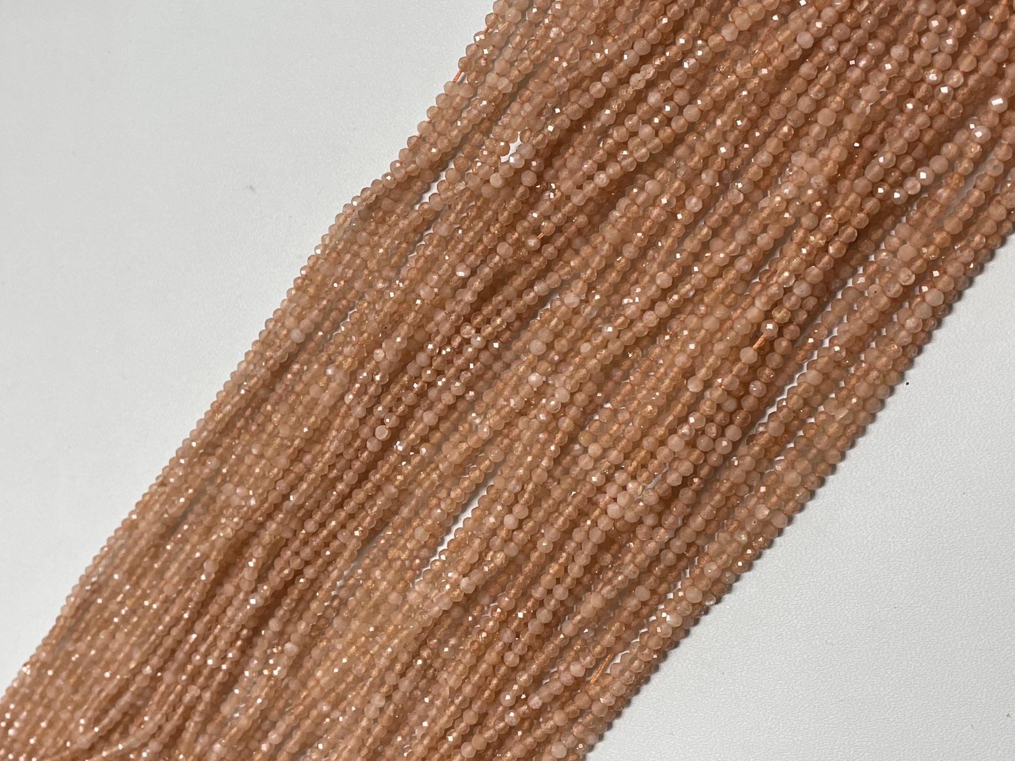 Peach Moonstone Rondelle Faceted