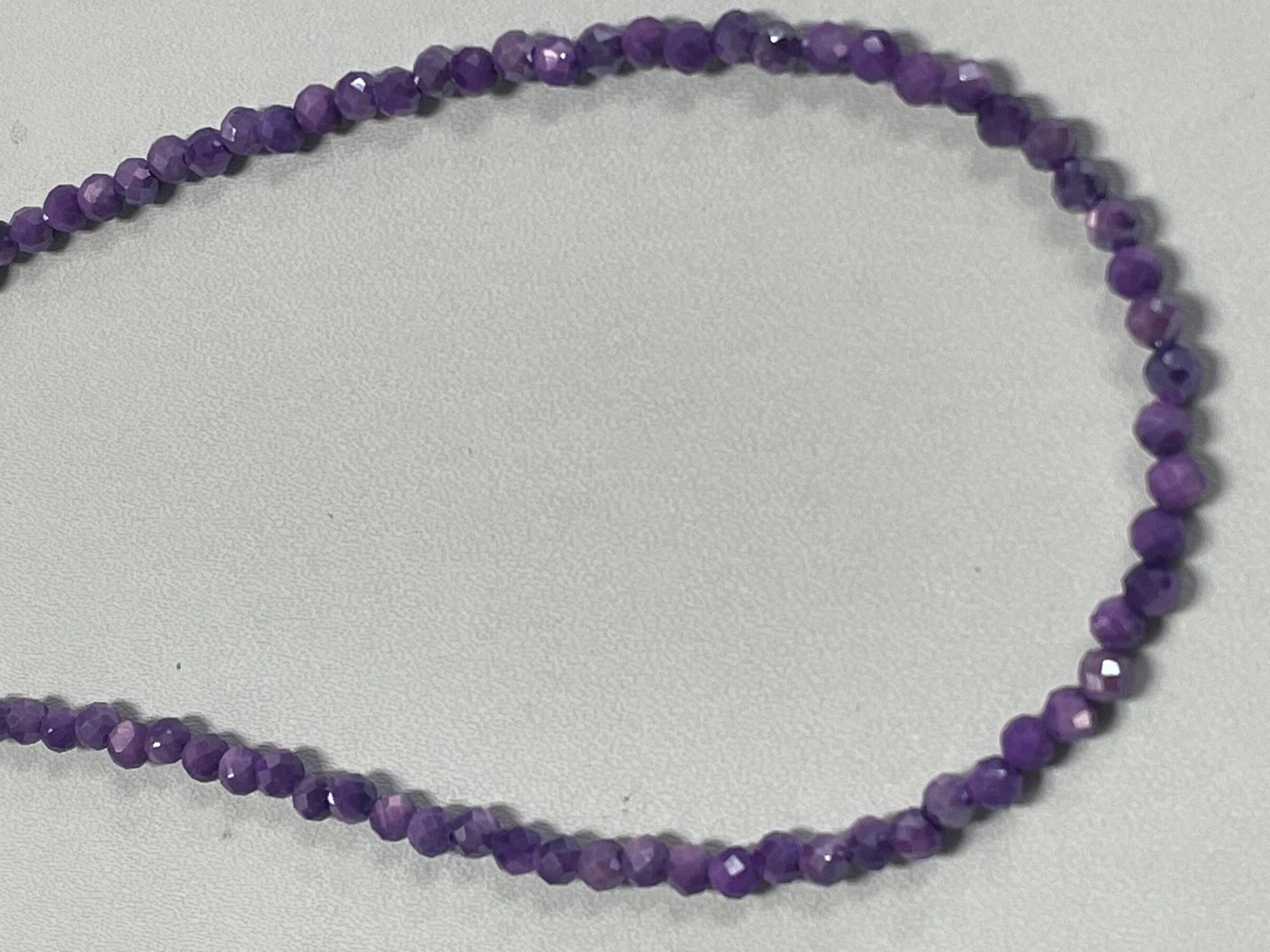 Purple Moonstone Rondelle Faceted ( Coated)