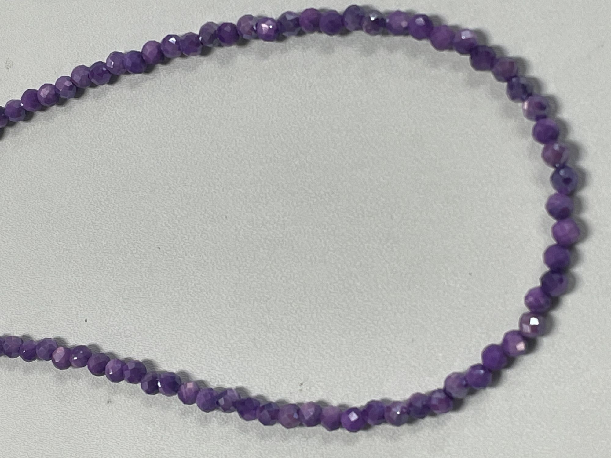 Purple Moonstone Rondelle Faceted Coated