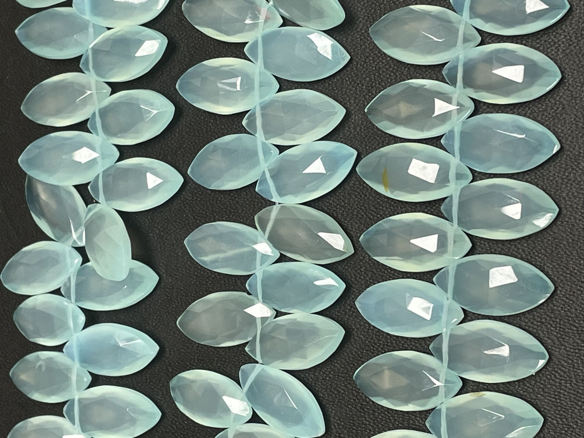 Aqua Chalcedony Marquise Faceted