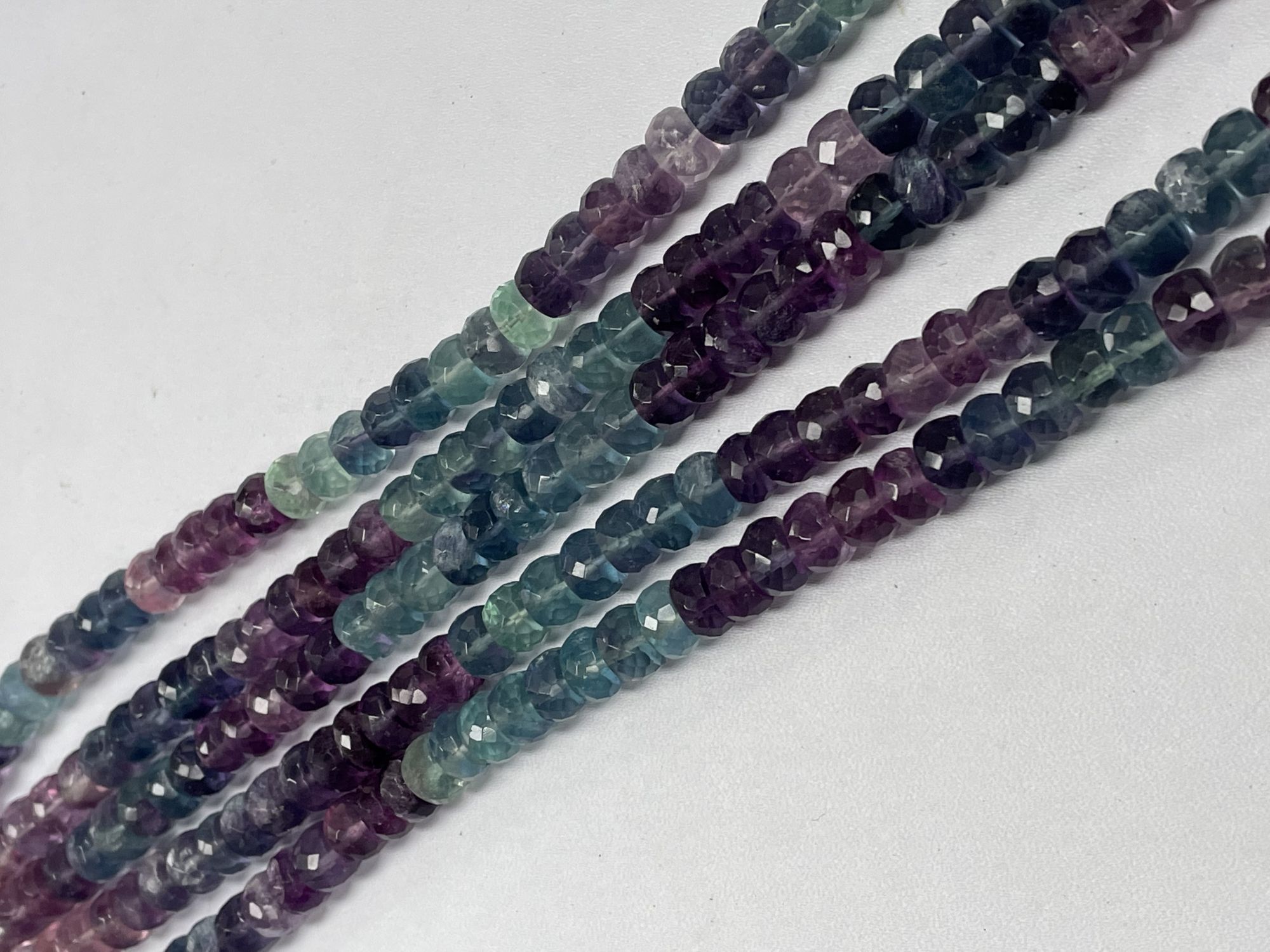 Fluorite Rondelle Faceted