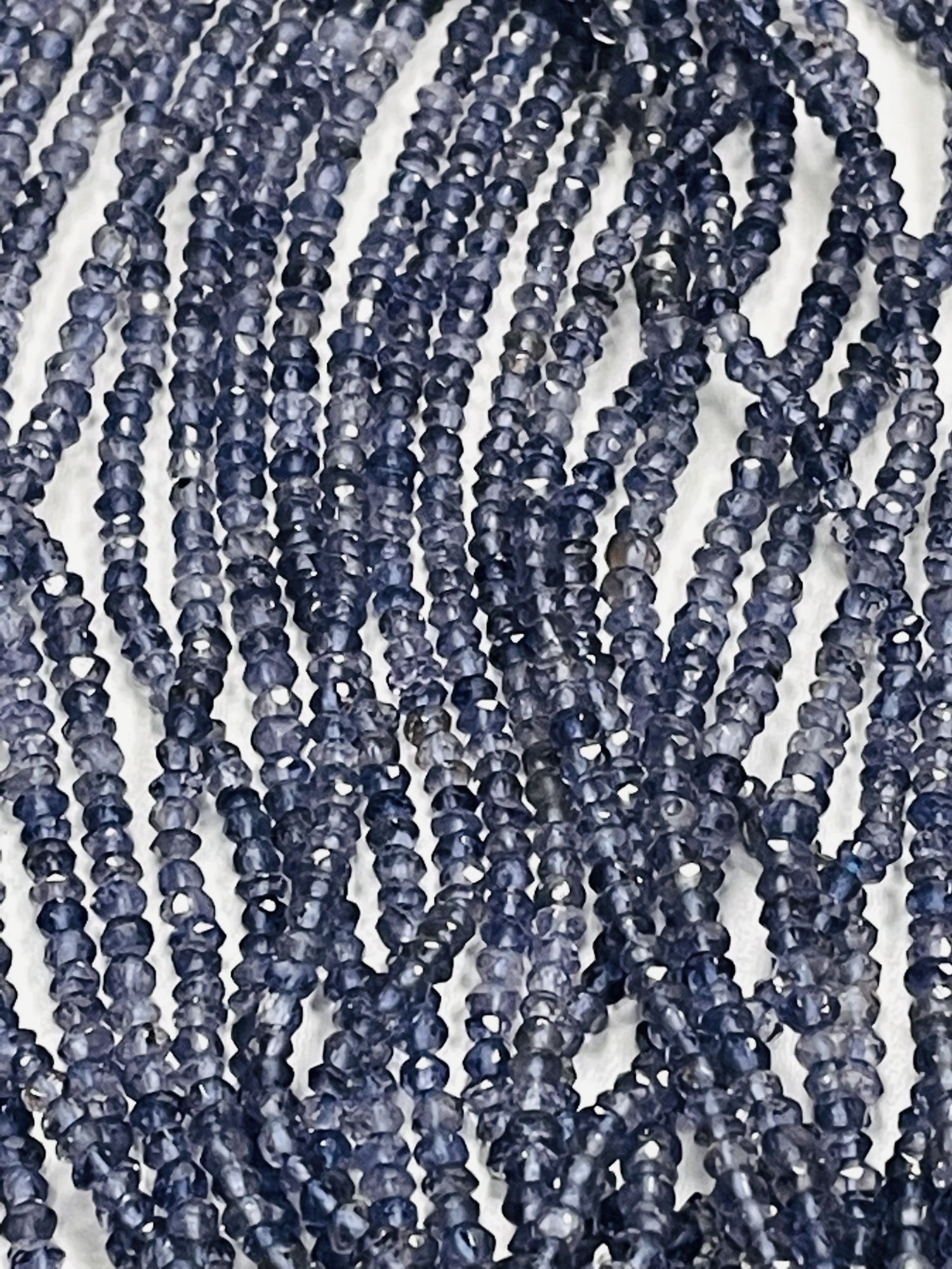 Iolite Rondelle Faceted