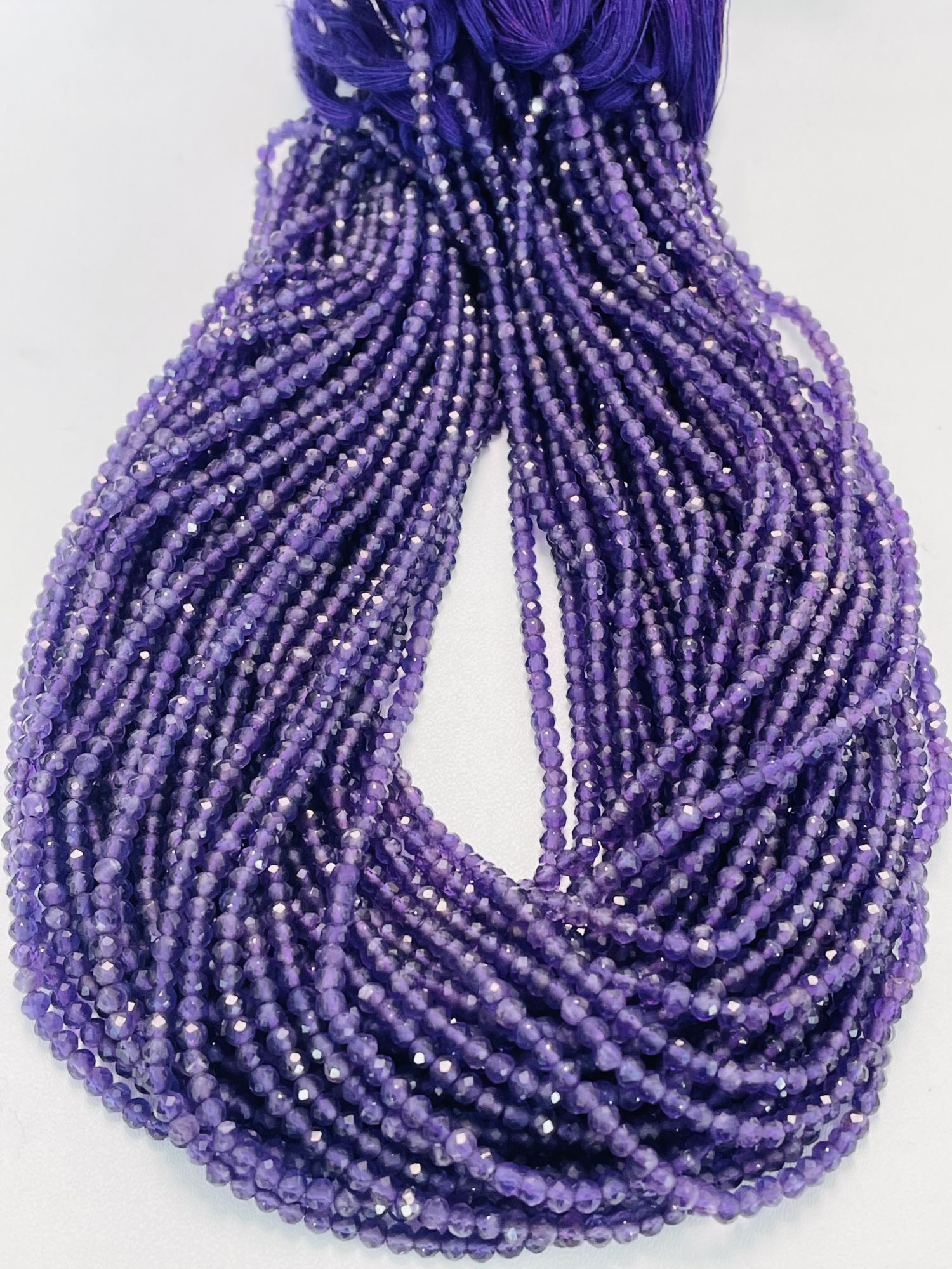 Purple Amethyst Rondelle Faceted