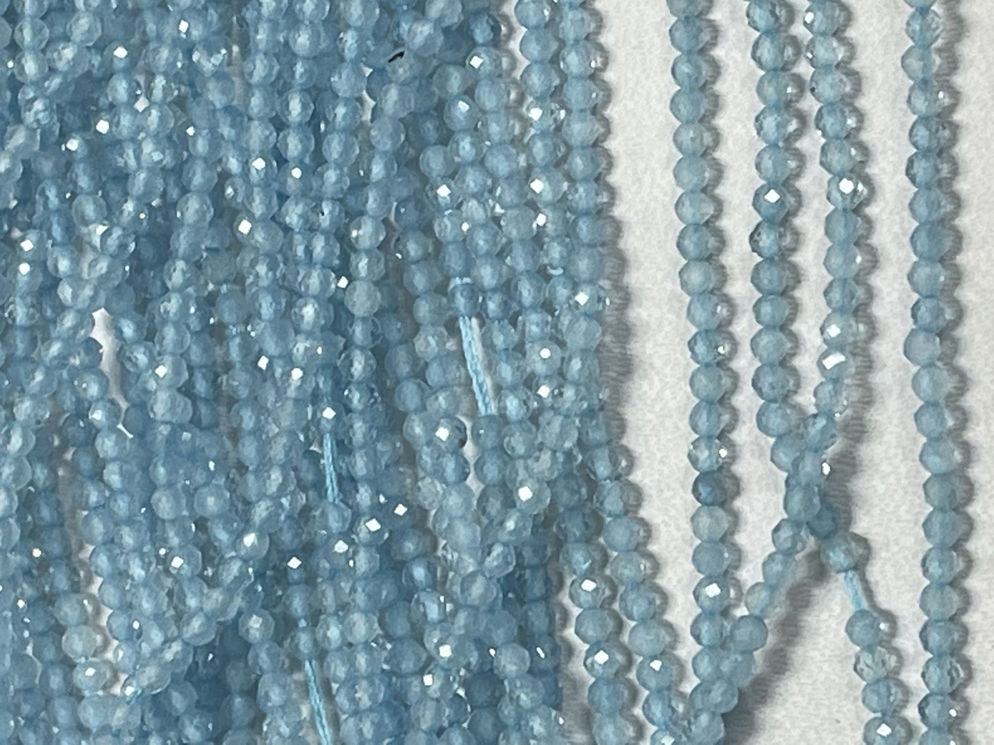 Aquamarine Rondelle Faceted