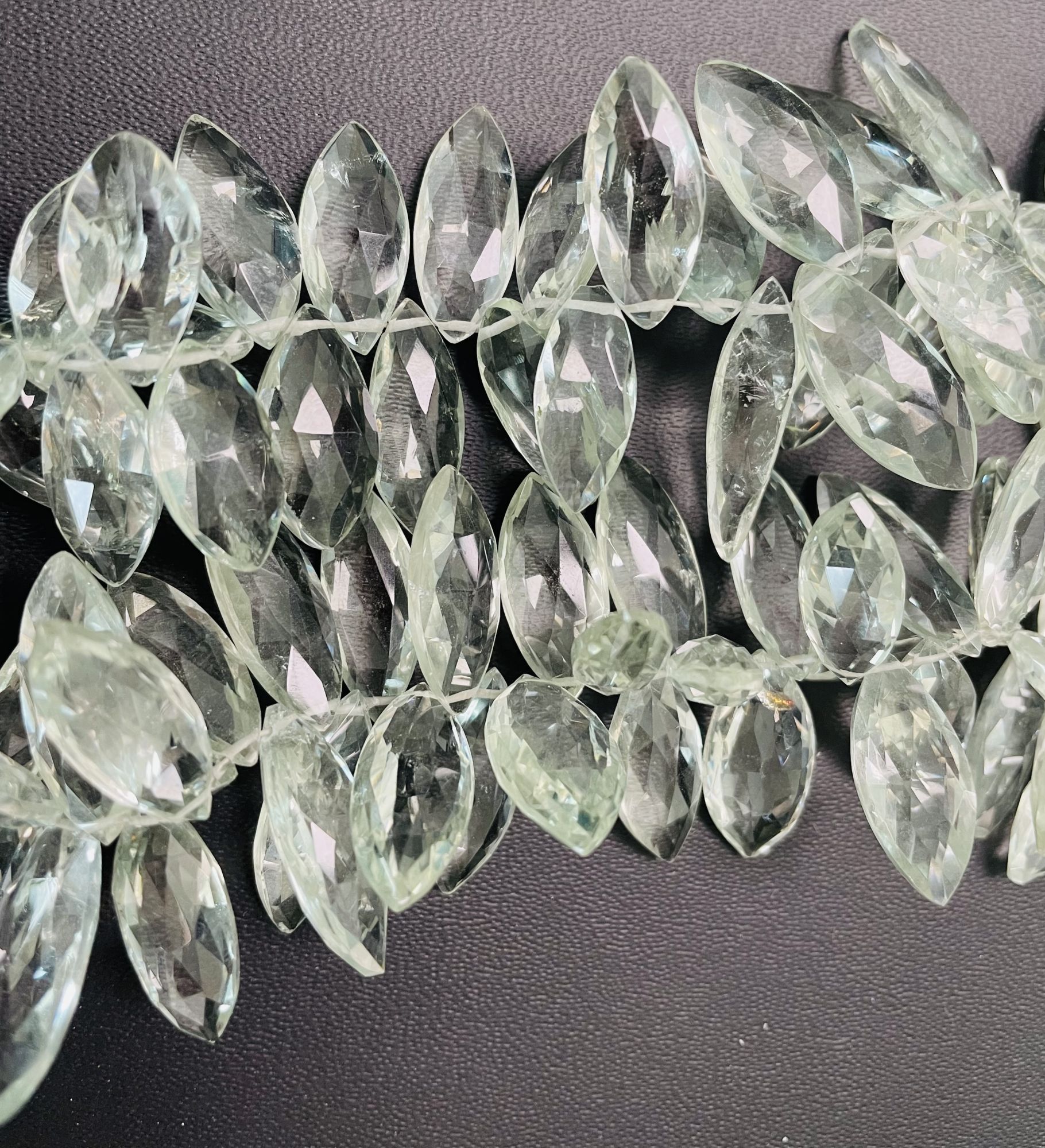 Green Amethyst Marquise Faceted