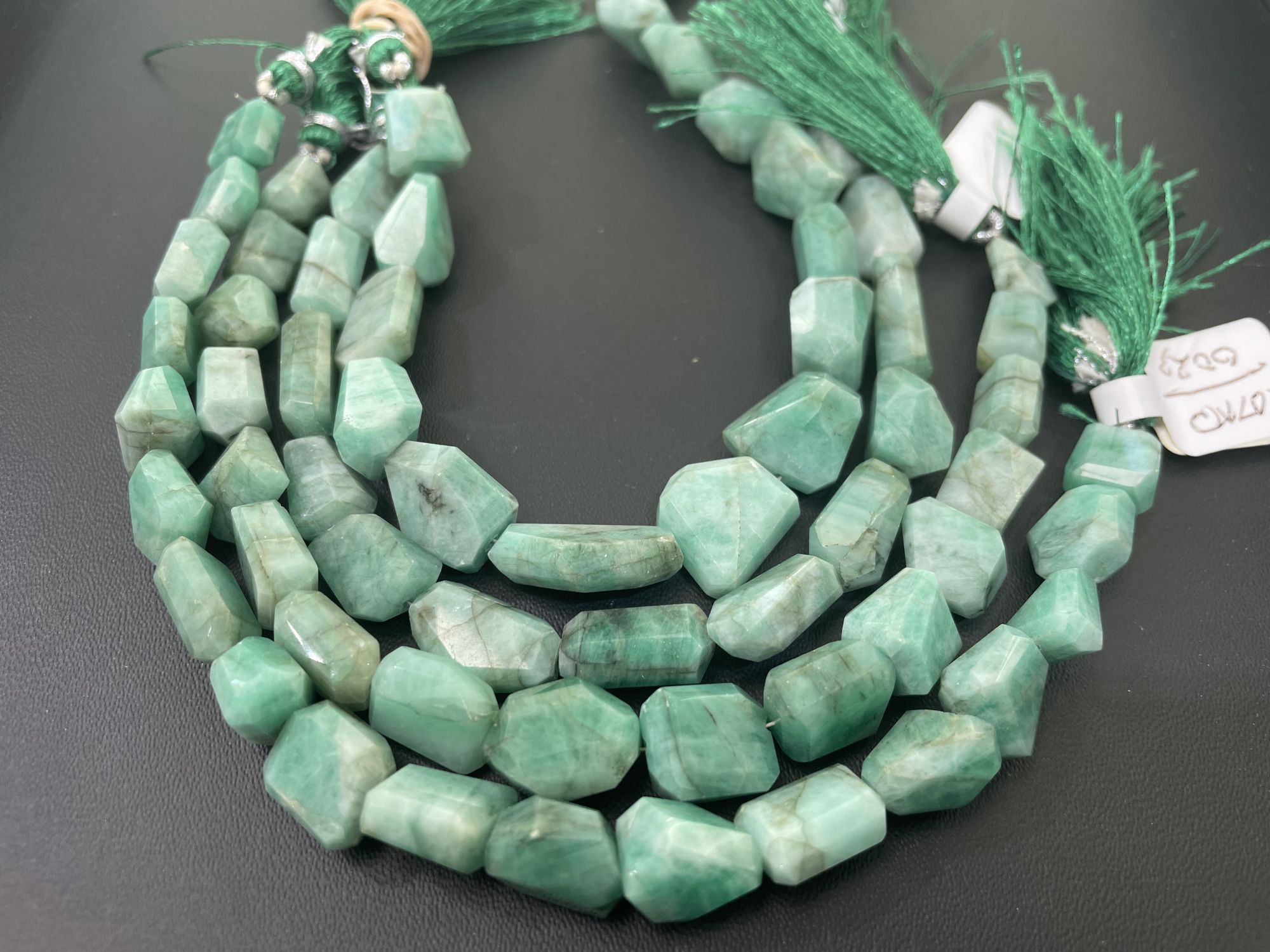 Shaded Emerald Nugget Faceted