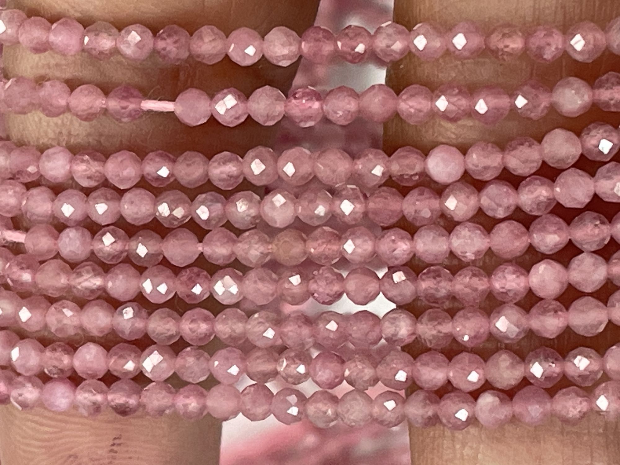 Pink Tourmaline Rondelle Faceted