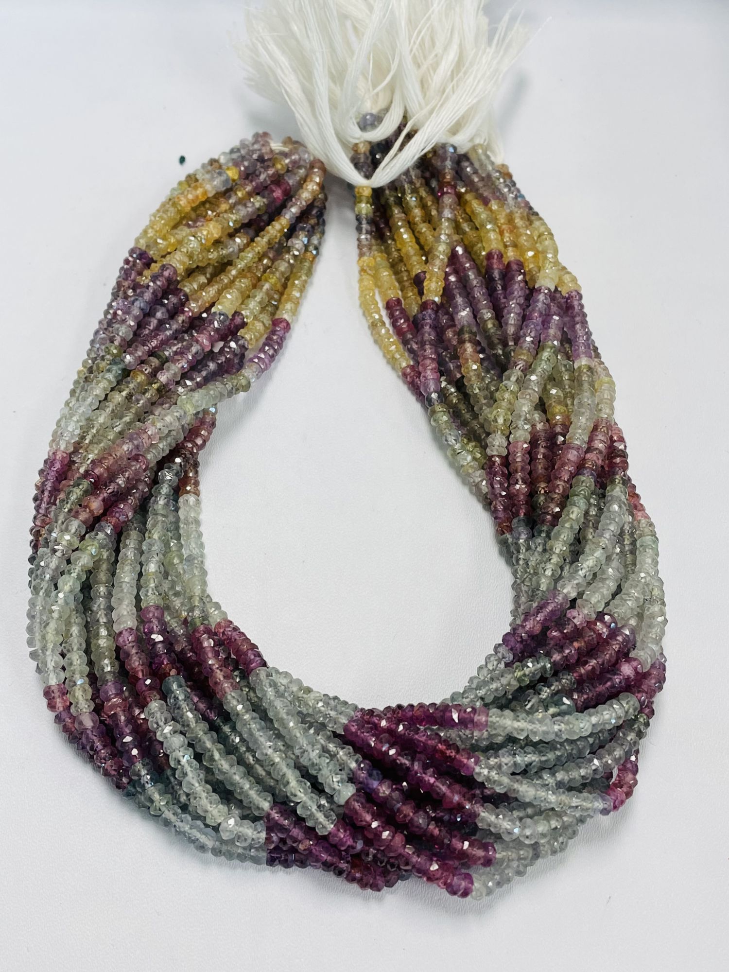 Multi Color Sapphire Rondelle Faceted