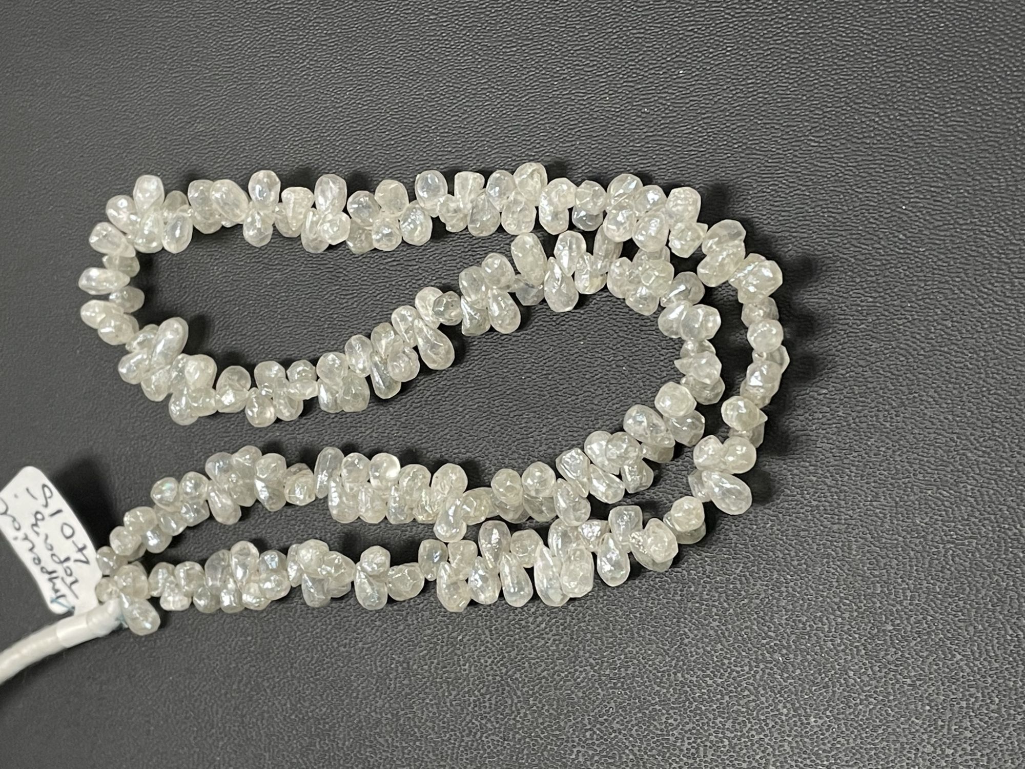 Zircon Drop Organic Cut Faceted