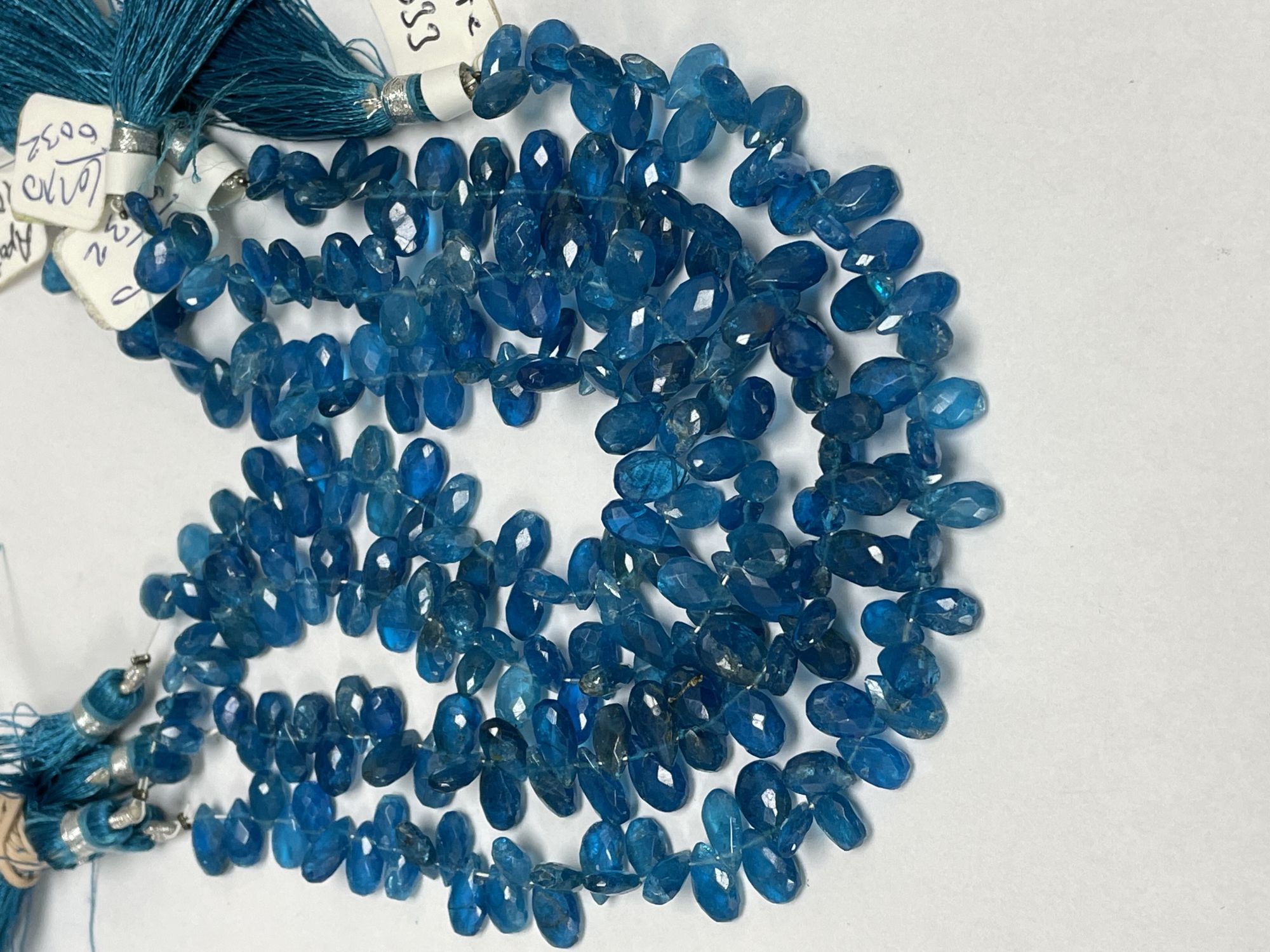 Blue Apatite Pear Faceted